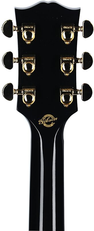 Gibson Hummingbird Custom Acoustic-Electric Guitar (with Case), Ebony, Serial Number 22783067, Headstock Straight Back