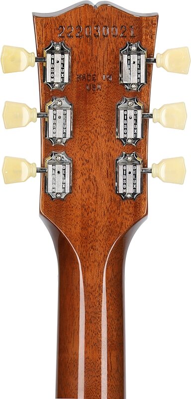 Gibson Les Paul Standard 50s Custom Color Electric Guitar, Figured Top (with Case), Honey Amber, Serial Number 222030021, Headstock Straight Back