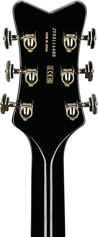Gretsch G6134TG Limited Edition Paisley Penguin Electric Guitar (with Case), Black Paisley Penguin, Serial Number JT23114463, Headstock Straight Back
