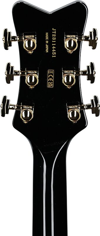 Gretsch G6134TG Limited Edition Paisley Penguin Electric Guitar (with Case), Black Paisley Penguin, Serial Number JT23114451, Headstock Straight Back