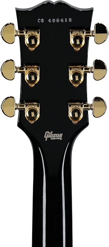 Gibson Les Paul Custom Electric Guitar (with Case), Ebony, Serial Number CS400419, Headstock Straight Back