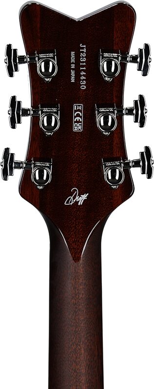 Gretsch G6134TFM-NH Nigel Hendroff Signature Penguin Electric Guitar (with Case), Penguin Amber, Serial Number JT23114430, Headstock Straight Back