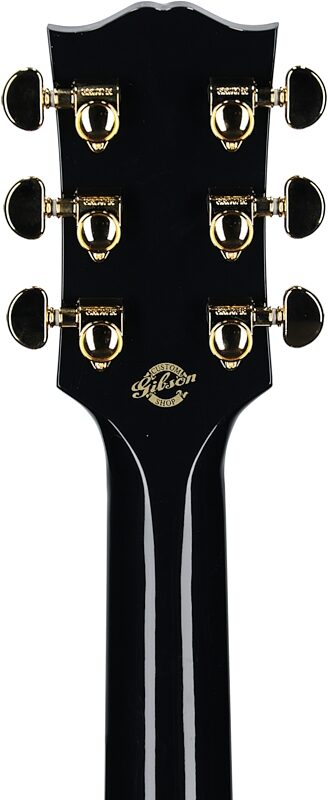 Gibson Hummingbird Custom Acoustic-Electric Guitar (with Case), Ebony, Serial Number 20604015, Headstock Straight Back