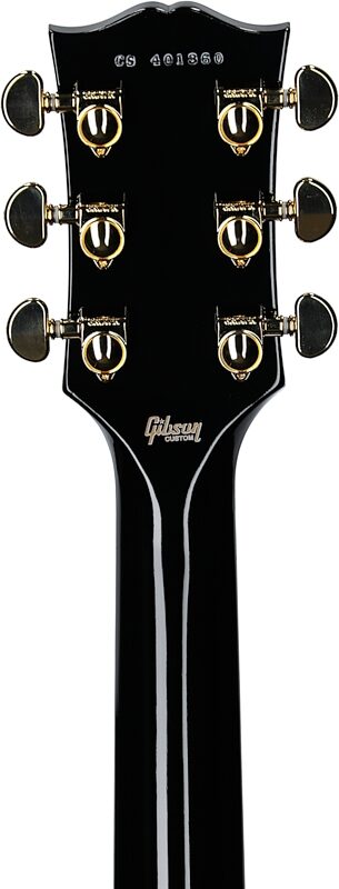 Gibson Les Paul Custom Electric Guitar (with Case), Ebony, Serial Number CS401360, Headstock Straight Back