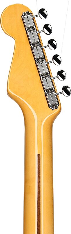 Fender 70th Anniversary American Vintage II 1954 Stratocaster Electric Guitar (with Case), 2-Color Sunburst, Serial Number V701396, Headstock Straight Back