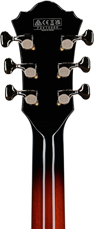 Ibanez Artstar Prestige AS2000 Electric Guitar (with Case), Brown Sunburst, Serial Number 210002F2414000, Headstock Straight Back
