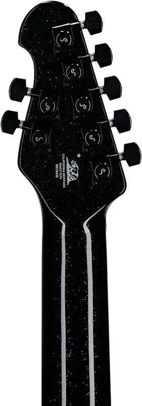 Ernie Ball Music Man Majesty 7 Electric Guitar, 7-String (with Mono Gig Bag), Black Frosting, Serial Number M018430, Headstock Straight Back