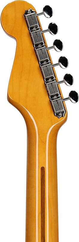 Fender 70th Anniversary American Vintage II 1954 Stratocaster Electric Guitar (with Case), 2-Color Sunburst, Serial Number V702484, Headstock Straight Back