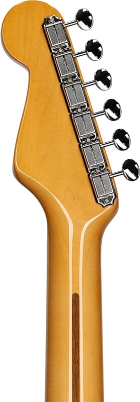 Fender 70th Anniversary American Vintage II 1954 Stratocaster Electric Guitar (with Case), 2-Color Sunburst, Serial Number V703696, Headstock Straight Back