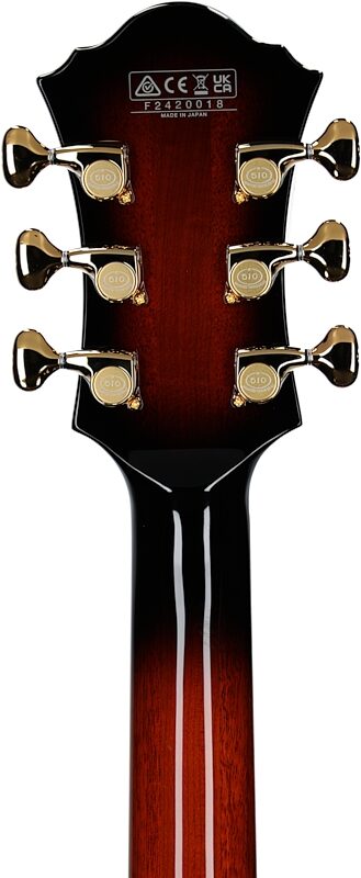 Ibanez Artstar Prestige AF2000 Electric Guitar (with Case), Brown Sunburst, Serial Number 210002F2420018, Headstock Straight Back