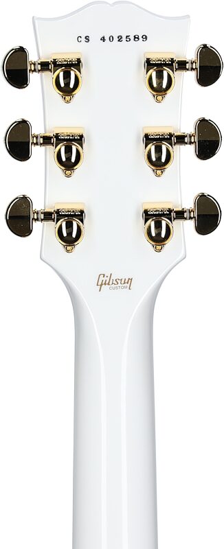 Gibson Les Paul Custom Electric Guitar (with Case), Alpine White, Serial Number CS402589, Headstock Straight Back