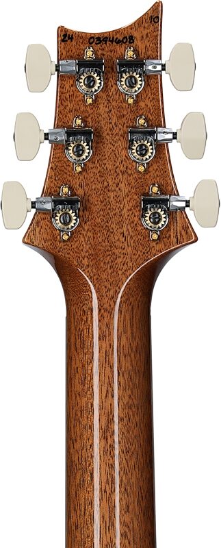 PRS Paul Reed Smith Custom 24-08 10-Top Pattern Thin Electric Guitar (with Case), Charcoal, Serial Number 0394608, Headstock Straight Back