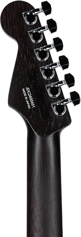 Charvel MJ DK24 HSH 2PT W Mahogany Electric Guitar (with Gig Bag), Flame Top Caribbean Burst, Serial Number JDC2400451, Headstock Straight Back