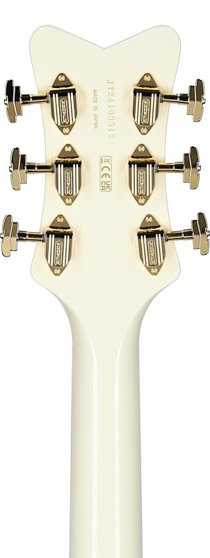 Gretsch G-6136T59 VS 1959 White Falcon Electric Guitar (with Case), New, Serial Number JT24103512, Headstock Straight Back