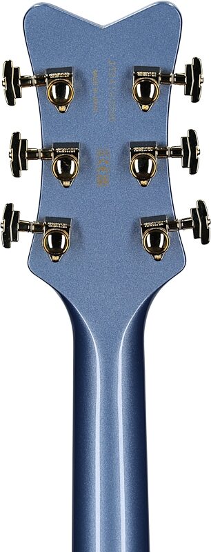 Gretsch Pro Series Falcon Electric Guitar (with Case), Cerulean Smoke, Serial Number JT24103596, Headstock Straight Back