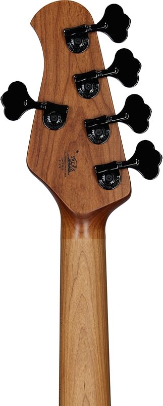 Ernie Ball Music Man DarkRay 5 Electric Bass Guitar (with Case), Gold Bar, Serial Number S11876, Headstock Straight Back