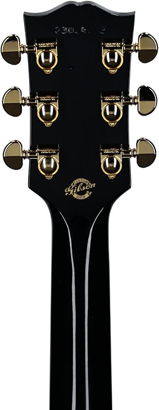 Gibson Hummingbird Custom Acoustic-Electric Guitar (with Case), Ebony, Serial Number 20304013, Headstock Straight Back