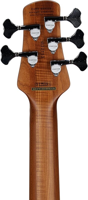 Spector Euro 5 RST Electric Bass, 5-String (with Gig Bag), Zebrawood Natural Matte, Serial Number NB22793, Headstock Straight Back