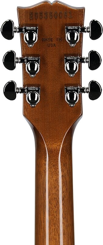 Gibson Les Paul Standard 60s Custom Color Electric Guitar, Figured Top (with Case), Honey Amber, Serial Number 205350081, Headstock Straight Back