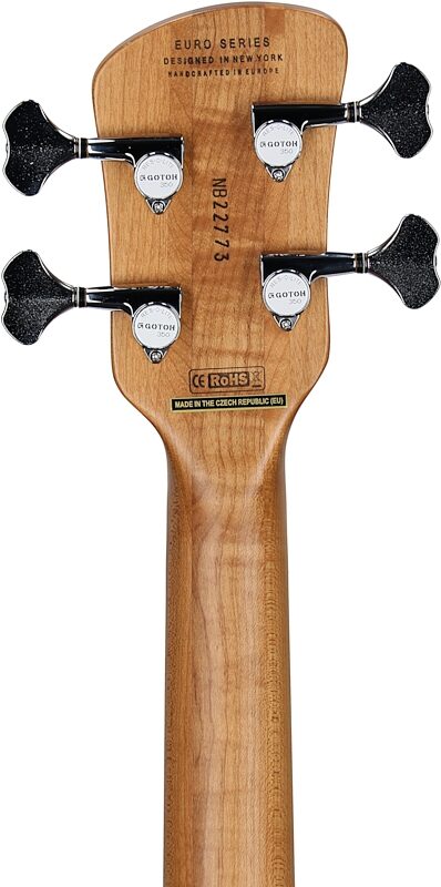 Spector Euro 4 RST Electric Bass (with Gig Bag), Zebrawood, Serial Number NB22773, Headstock Straight Back