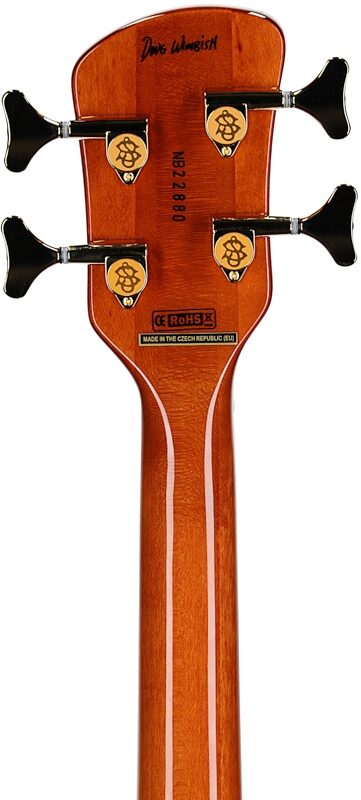 Spector Euro 4 Doug Wimbish Signature Model Electric Bass, Amber Gloss, Serial Number 21NB22880, Headstock Straight Back