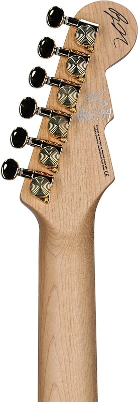 Reverend Ryan Malicsi Signature Electric Guitar, White Gold Sparkle, Headstock Straight Back