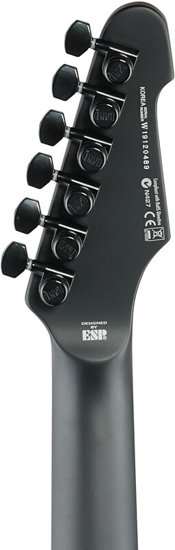 ESP LTD Phoenix Black Metal Electric Guitar, New, Headstock Straight Back