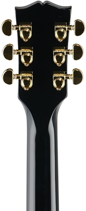 Gibson Exclusive Les Paul Studio Electric Guitar (with Soft Case), Ebony with Gold Hardware, Headstock Straight Back