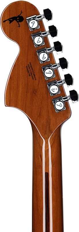 Fender Tom DeLonge Starcaster Electric Guitar, Satin Surf Green, Headstock Straight Back