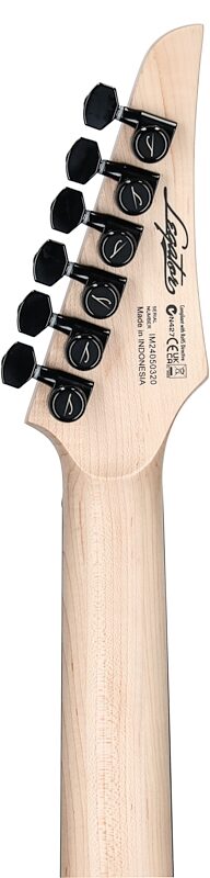 Legator Ninja 6 Multi-Scale Guitar, Purple Quilted Maple , Headstock Straight Back