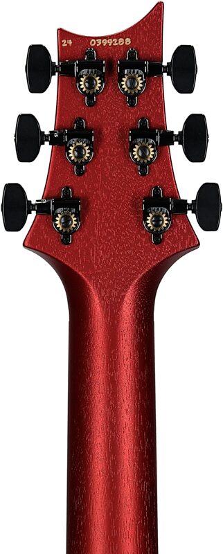 PRS Paul Reed Smith Satin Standard 24 Electric Guitar (with Case), Red Apple Metallic, Headstock Straight Back