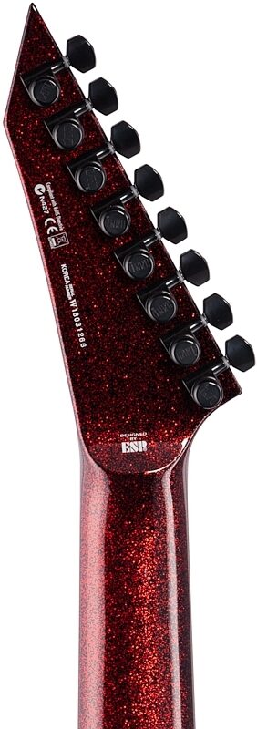 ESP LTD Stephen Carpenter SC-608B Baritone Electric Guitar, 8-String (with Case), Red Sparkle, Headstock Straight Back