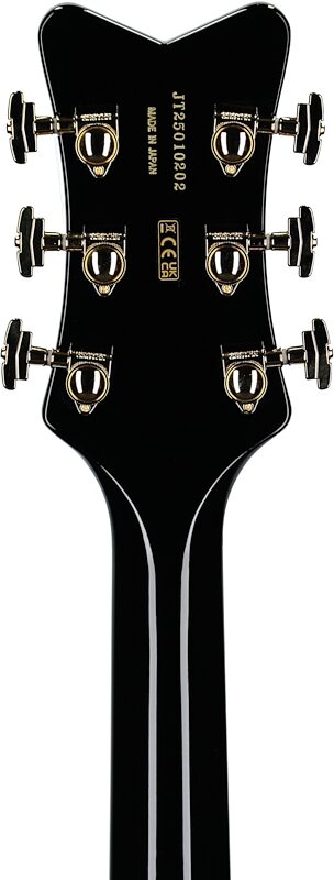 Gretsch G6134TG Limited Edition Paisley Penguin Electric Guitar (with Case), Gold Paisley, Headstock Straight Back