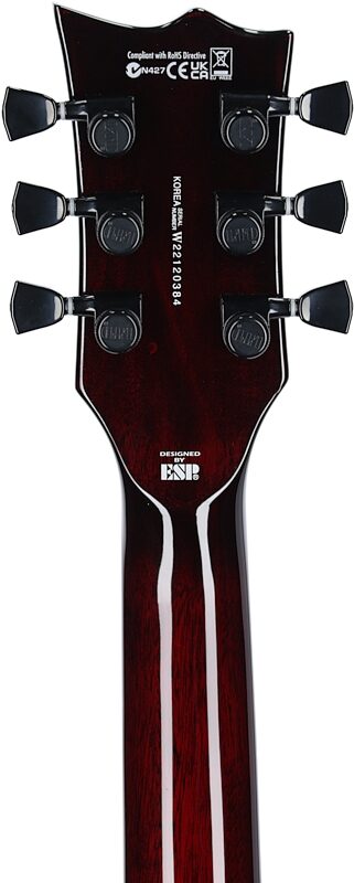 ESP LTD Viper 1000M Electric Guitar, See Thru Black Cherry, Headstock Straight Back