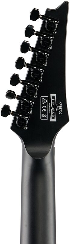 Ibanez XPTB720 Iron Label Xiphos Electric Guitar (with Gig Bag), Black Flat, Headstock Straight Back