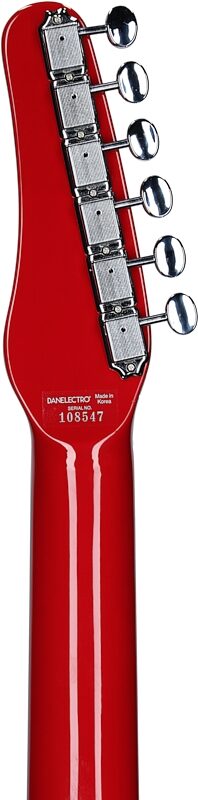 Danelectro '56 Baritone Electric Guitar, Red, Headstock Straight Back
