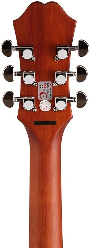 Epiphone J-45 EC Studio Acoustic-Electric Guitar, Vintage Sunburst, Headstock Straight Back
