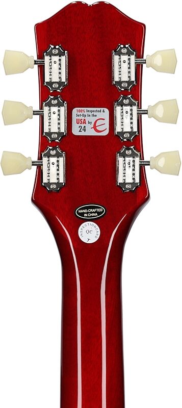 Epiphone Les Paul Standard 50s Electric Guitar, Left-Handed, Heritage Cherry Sunburst, Headstock Straight Back