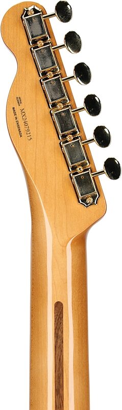 Fender Limited Edition Buck Owens Telecaster Electric Guitar, Maple Fingerboard (with Case), Red Silver Blue, Headstock Straight Back