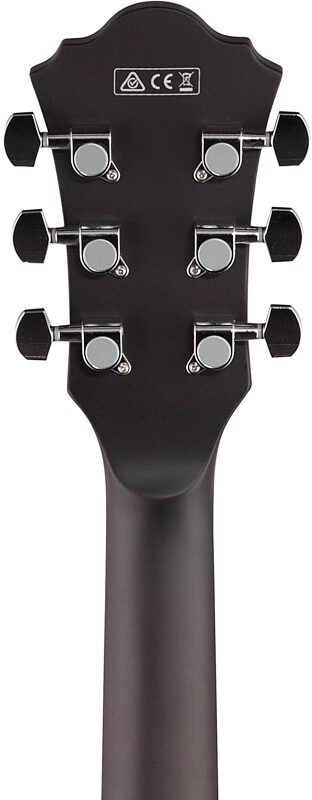 Ibanez AS53 Artcore Semi-Hollowbody Electric Guitar, Flat Transparent Black, Headstock Straight Back