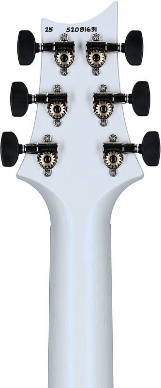 PRS Paul Reed Smith S2 Vela Satin Electric Guitar (with Gig Bag), Satin Pearl White, Headstock Straight Back