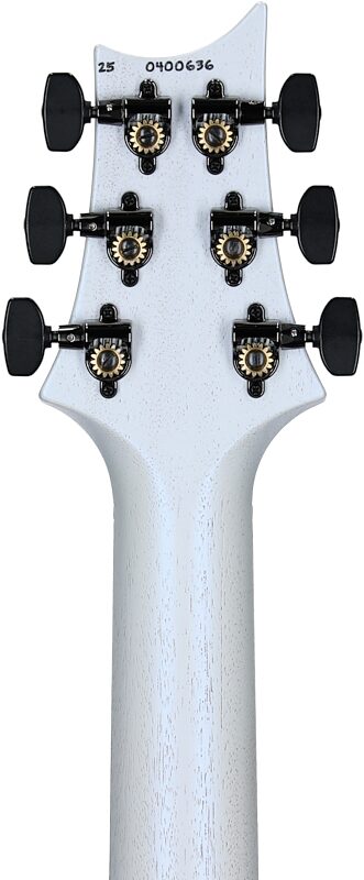 PRS Paul Reed Smith Satin Standard 24 Electric Guitar (with Case), Pearl White, Headstock Straight Back
