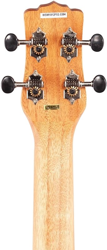 Luna Vintage Mahogany Baritone Acoustic-Electric Ukulele, New, Headstock Straight Back