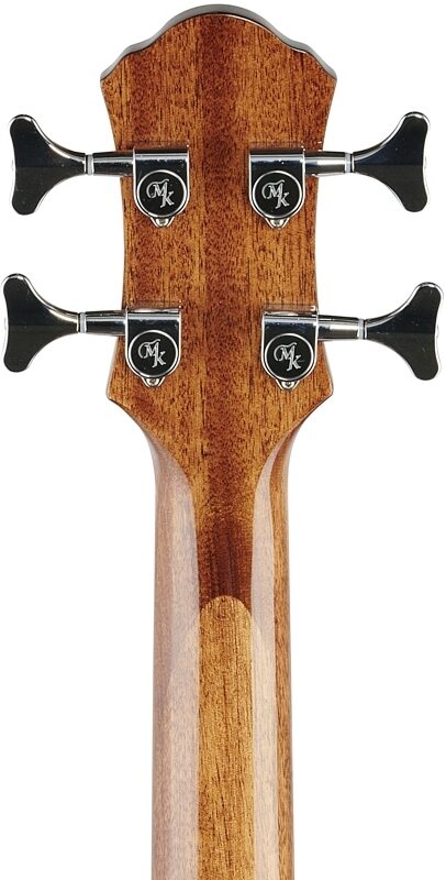 Michael Kelly Sojourn Port Travel Acoustic-Electric Bass Guitar Ovangkol Fingerboard, Koa, Headstock Straight Back