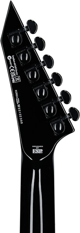 ESP LTD MH-1000 EverTune Electric Guitar, Charcoal Burst, Headstock Straight Back