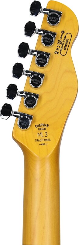 Chapman ML3 Traditional Electric Guitar, Gloss Black, Headstock Straight Back