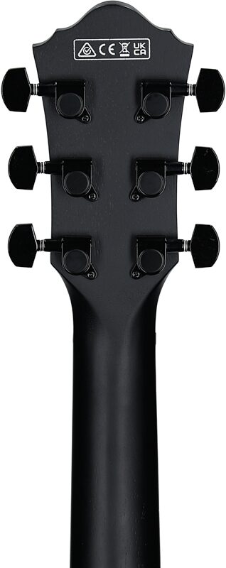 Ibanez AEWC621 Acoustic-Electric Guitar, Black Out, Headstock Straight Back