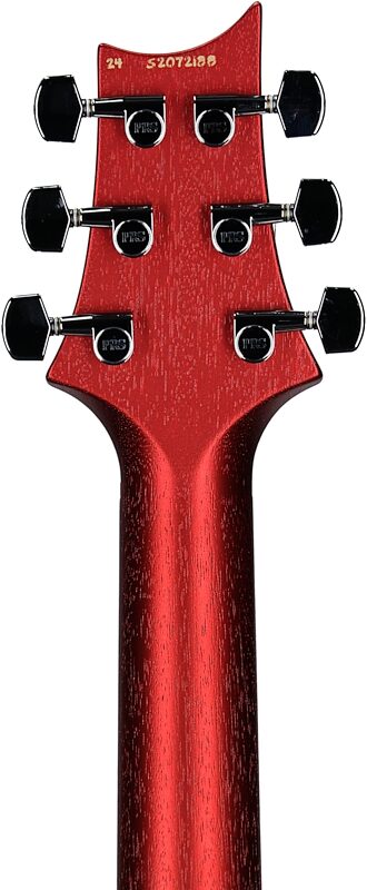 PRS Paul Reed Smith S2 Standard 24 Satin Pattern Thin Electric Guitar (with Gig Bag), Satin Red Apple Metallic, Headstock Straight Back