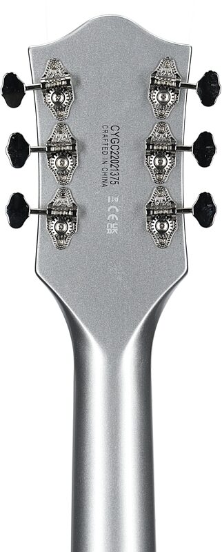 Gretsch G5420T Electromatic Hollowbody Electric Guitar, Airline Silver, Headstock Straight Back