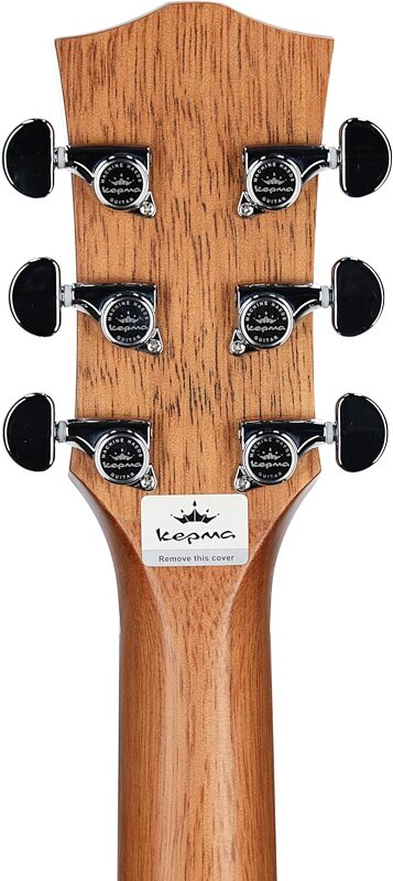 Kepma K3 Series GA3-130 Acoustic-Electric Guitar, Black Matte, with AcoustiFex K-10 Pickup, Headstock Straight Back